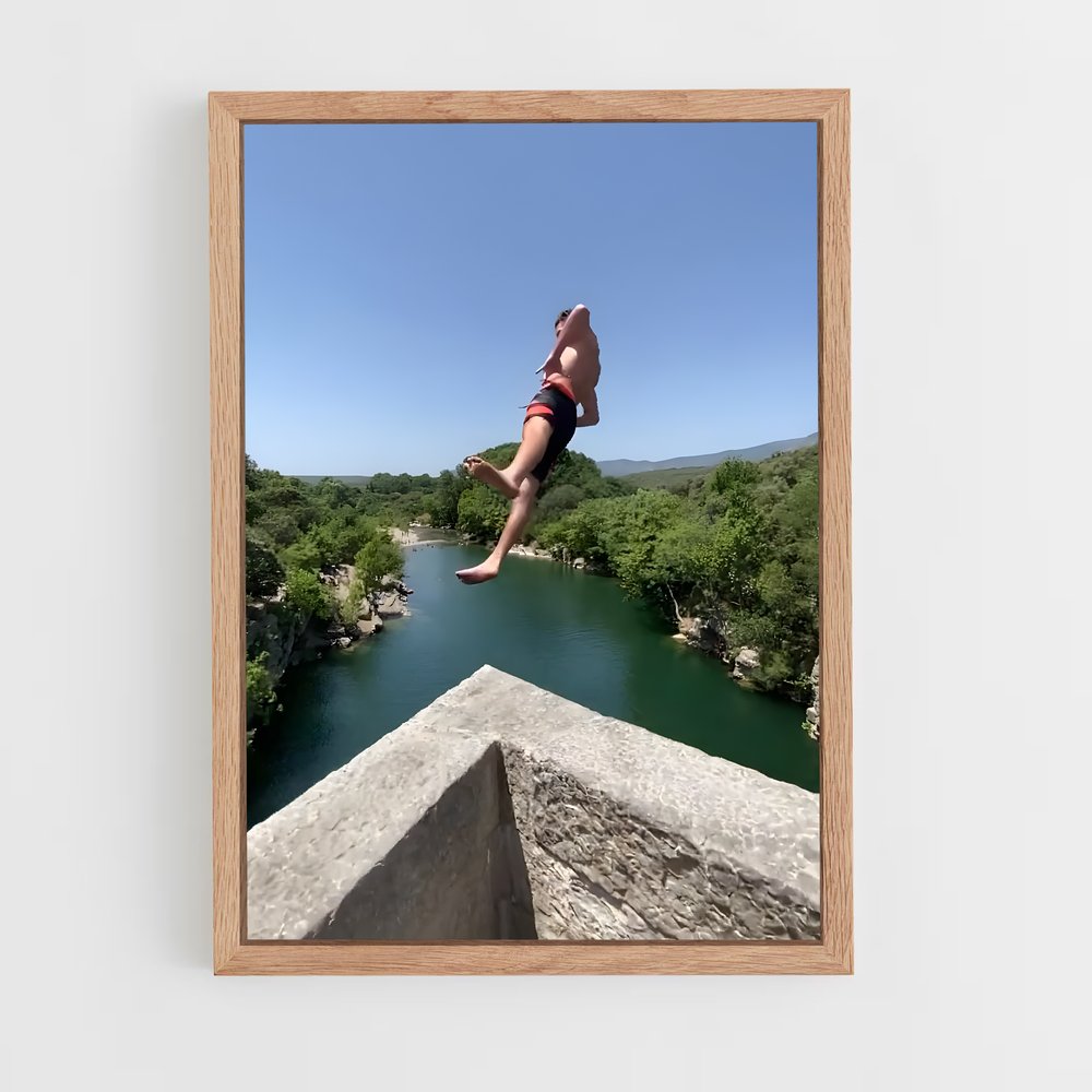 Poster Cliff diving oser – affiche Plongeon de falaise (vue 4)